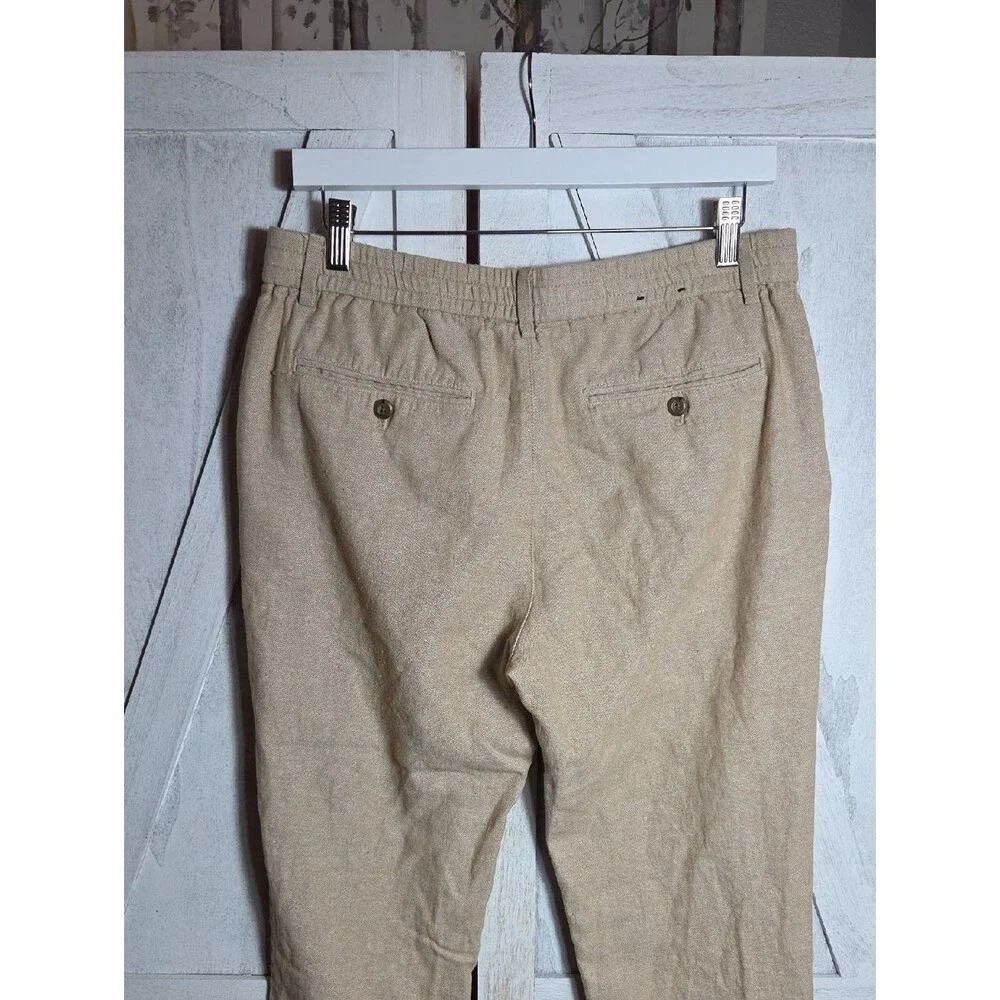 Banana Republic Linen/Cotton Straight Leg Ankle Pants Size 33